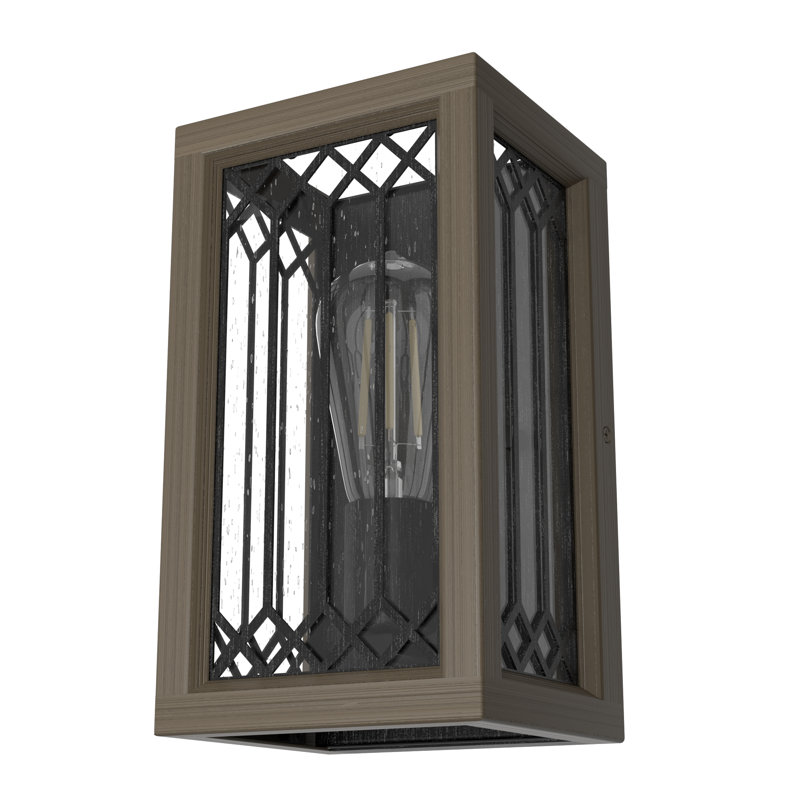 1 - Light Dimmable Flush Mounted Sconce, Rustic Iron