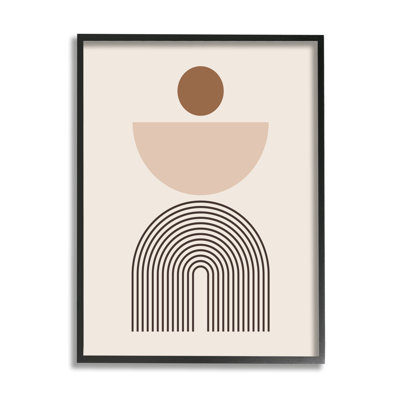 Art abstrait, formes boho sur bois