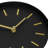 VERTA Modern Pendulum Wall Clock, Minimalist Black Iron Wall Clock with Gold Accents, Quartz Movement, Swinging Pendulum, 21.75″ Tall