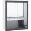 Armoire à pharmacie de salle de bain avec miroir, armoire à miroir murale de salle de bain 27 po x 30 po, armoire murale de salle de bain avec rangement, portes doubles et 2 tablettes réglables