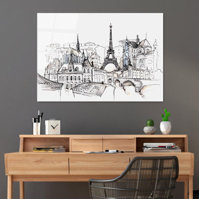Superbe peinture murale en verre trempé 27,6 po x 39,4 po | 100% verre trempé, épaisseur: 0,16 pouce | Décoration élégante pour le salon ou le bureau, durable et facile à nettoyer, idée de cadeau parfaite