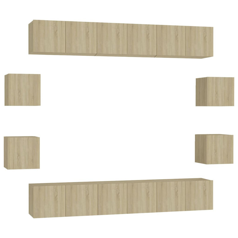 Axelson Unfinished Floating Entertainment Centre for TVs up to 88", Sonoma Oak