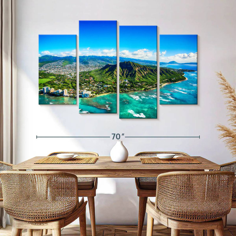 Harpa Diamond Head View, 42" H x 68" W