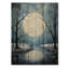 Lune des neiges embrassant le pointillisme sur bois-39078972