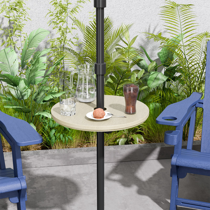  Plateau de table pour parasol d'extérieur pour patio, Noir
