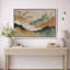 «Neutral Earth Tone Abstract Landscape Bamboo Artwork», photos de salon, impression sur toile encadrée-126545770-126545768