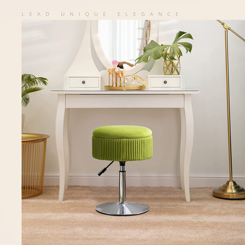 Iron Accent Stool, Green