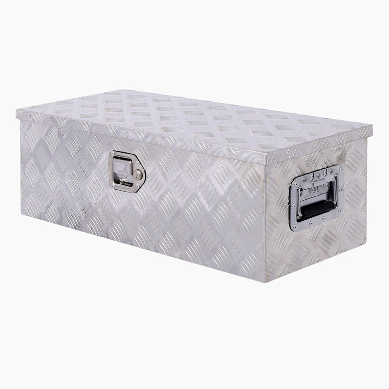 Hewei 30'' W 16.88 Gallons Water Resistant Metal Lockable Storage Bench, Silver