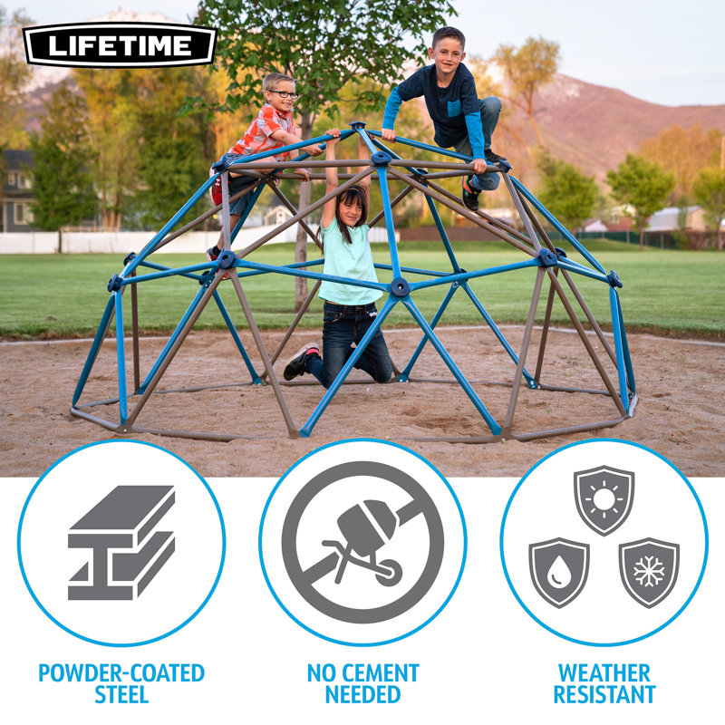 Lifetime Climbing Dome, Blue/Brown, 137.16cm H x 9cm W x 9cm D