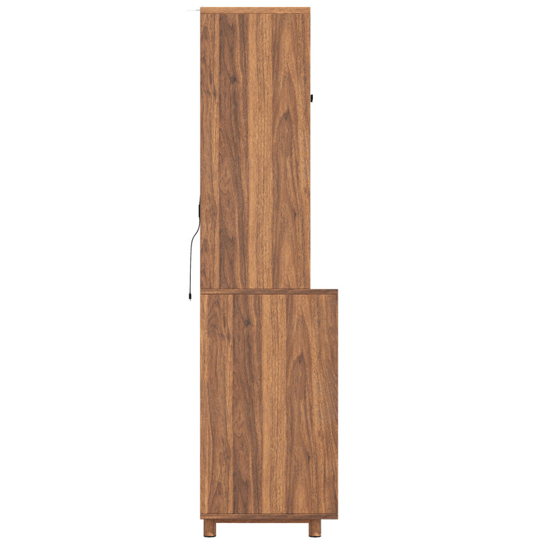 185 cm H Kitchen Pantry, BROWN