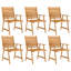 Kherodawala 6 - Person Acacia Solid Wood Patio Dining Set Rectangular Table-93799476