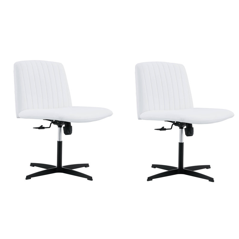 Fauteuil de conférence en simili cuir Dalja, Blanc
