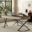 Bureau en bois massif haut de gamme en cuir de selle de luxe léger-1346949680