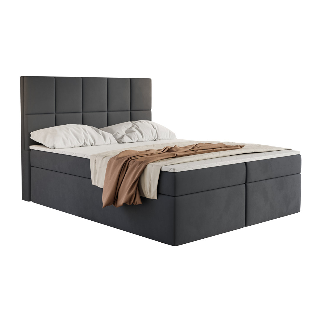 Boxspringbett Kabrea mit Topper und Bettkasten