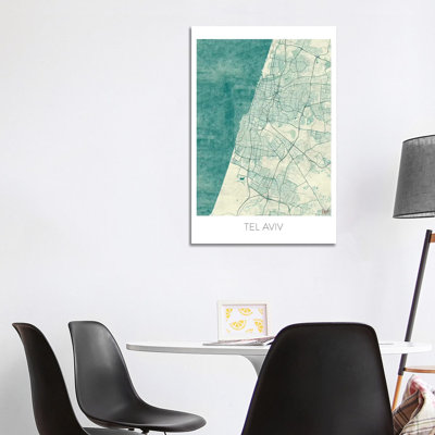 Utah Map 1 Piece Wrapped Canvas Wall Art