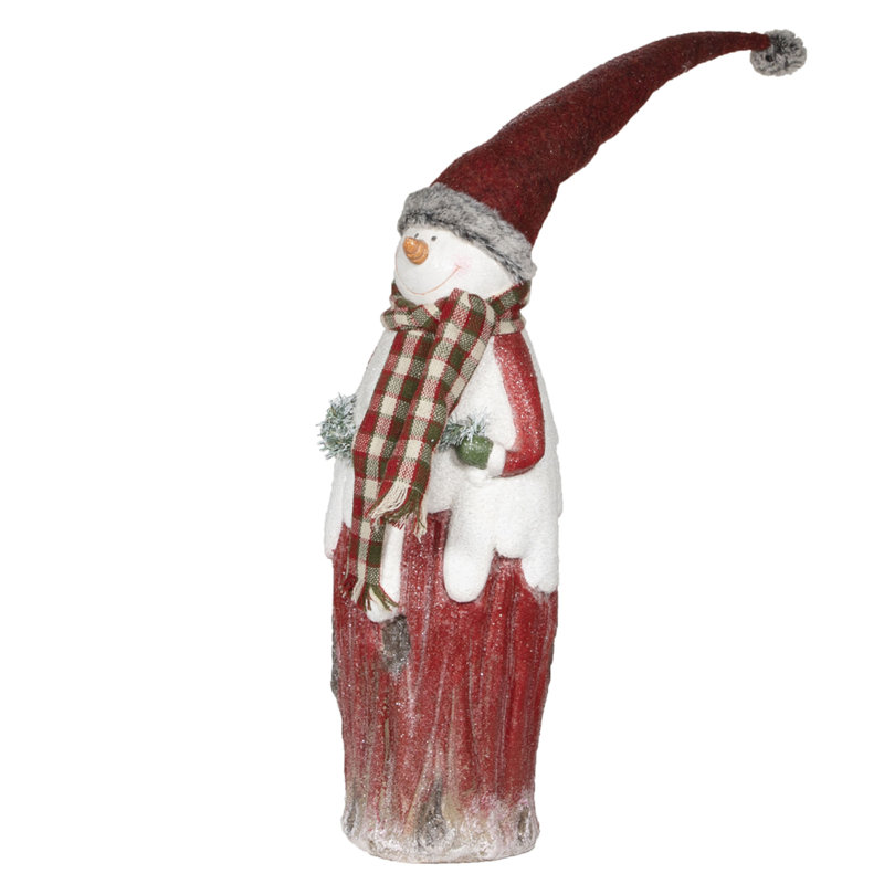 Country Snowman Statue Lighted Display