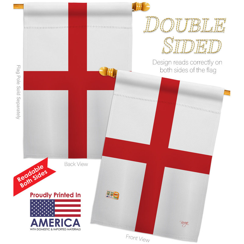 Double Sided 40'' H x 28'' W Polyester Flag Set