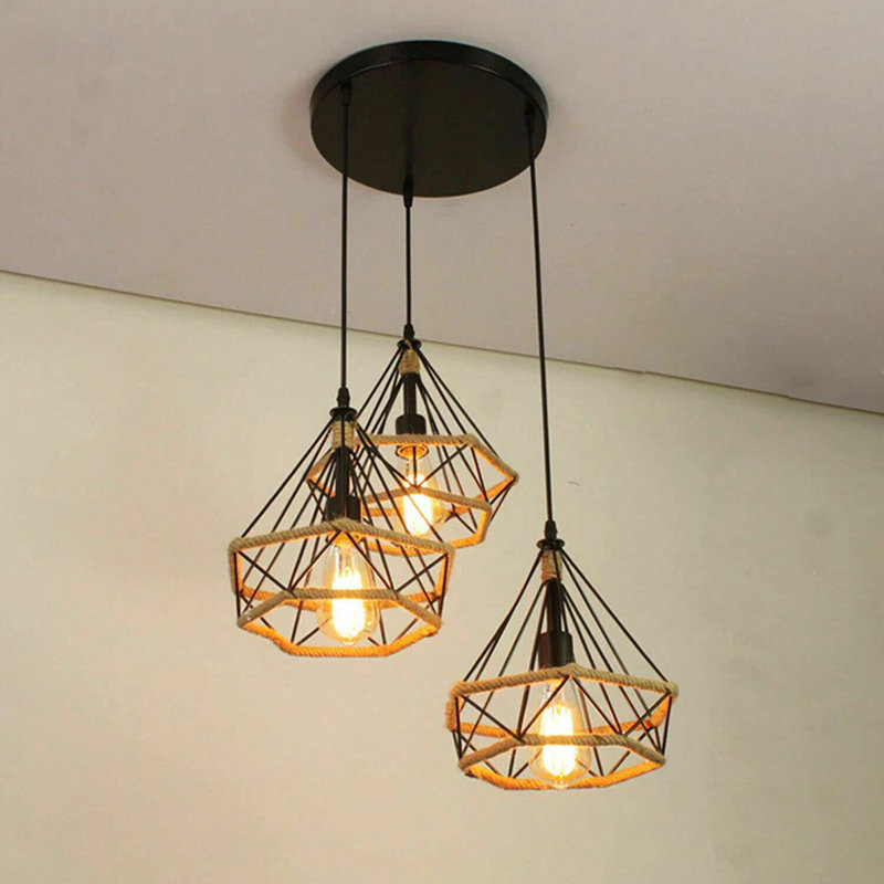 3 - Light Black Pendant, No