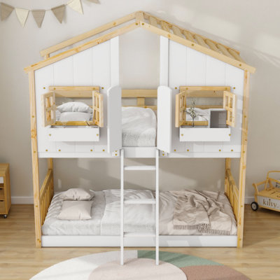 Lit superposé pour enfant avec échelle et garde-corps de sécurité Kids Imaginative