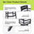 Modern 5PC Outdoor Patio Bar Set,Rounded Square Sintered Stone Table & 4 Swivel Bar Chairs,Non-Rust Aluminum Frame,Ember Black, Marble-Inspired Top,Bearing Swivel Plate,Tapered Legs,Sunbrella Cushion