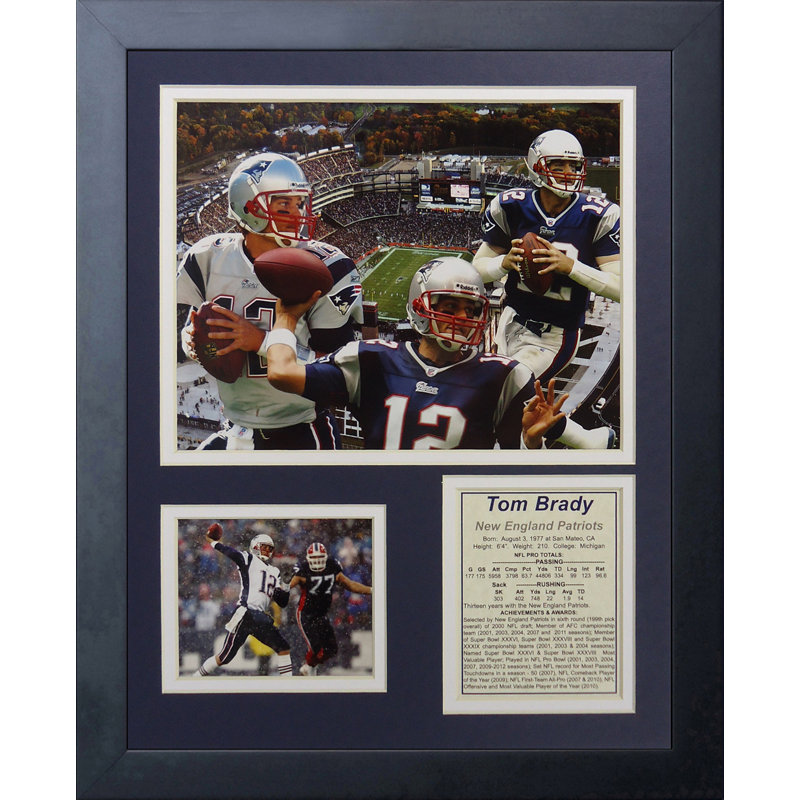 Souvenirs encadrée tom brady new england patriots
