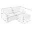 Canapé en chenille 2 places avec repose-pieds-92603170