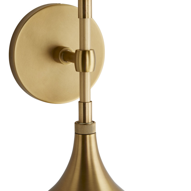 Augustus 2 - Light Armed Sconce, Antique Brass
