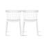 Ensemble de 2 chaises de patio empilables, ensemble de salle à manger à dossier bas et à lattes-1876973715