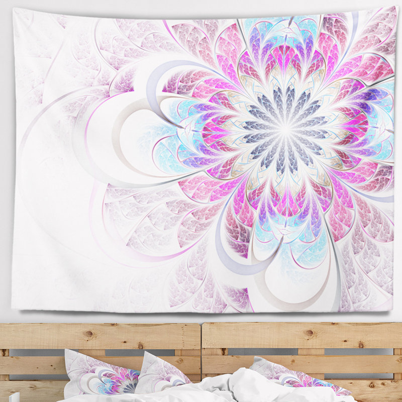 Tapisserie florale à grandes fleurs, H 50 po x l 60 po