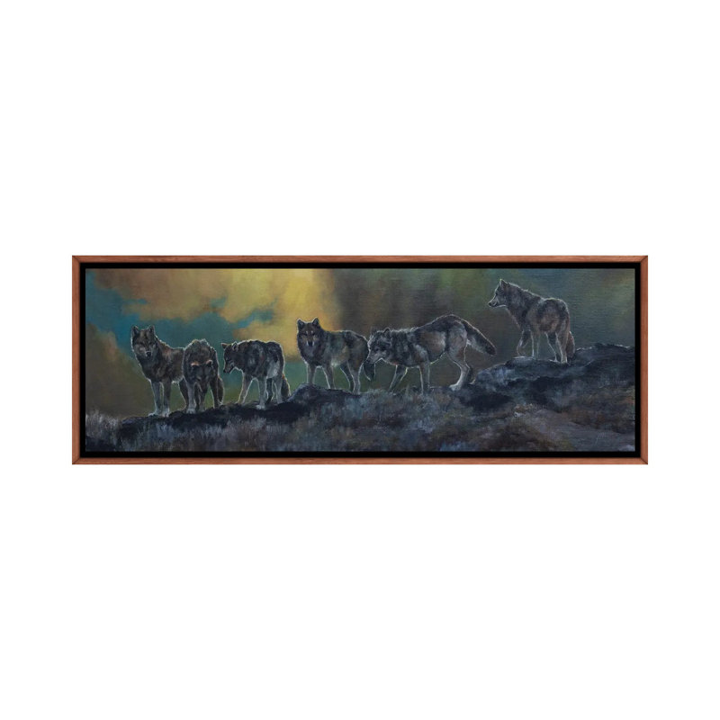 The Ridgeline Pack 1 Piece Panoramic Wall Art on Canvas, 30.48 cm H x 91.44 cm W, Brown Floater Frame