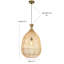 Luminaire suspendu en rotin naturel 1 lumière