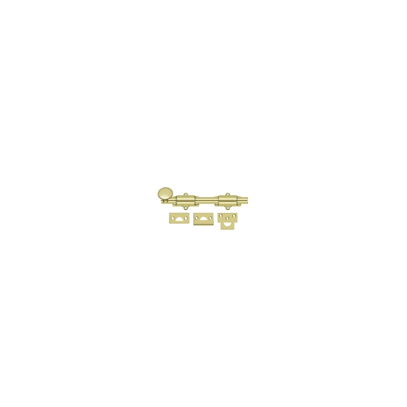 Brass Latch/Catch/Bolt, Polished Brass, 1.25" H x 6" W x 1" D
