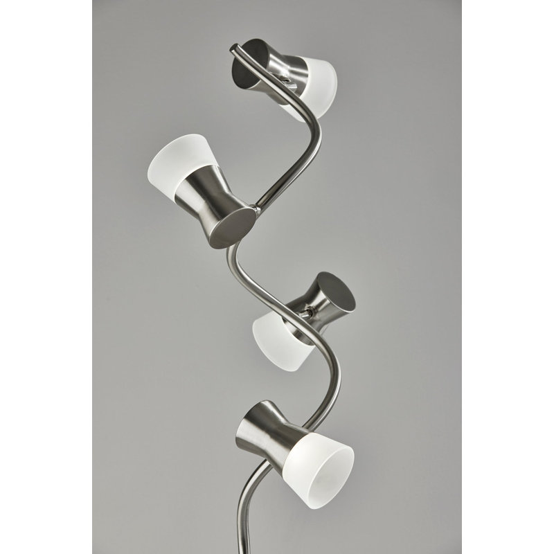 Fadya 68.5'' Brushed Steel LED Tree Floor Lamp