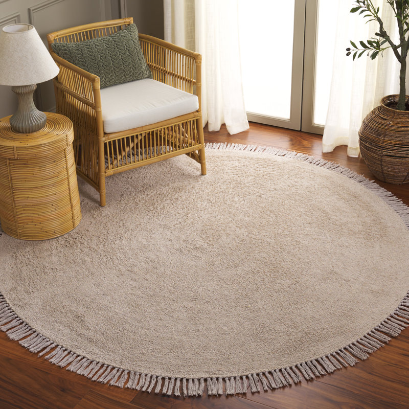 Tapis beige Easy Care 221, Rond 6 pi