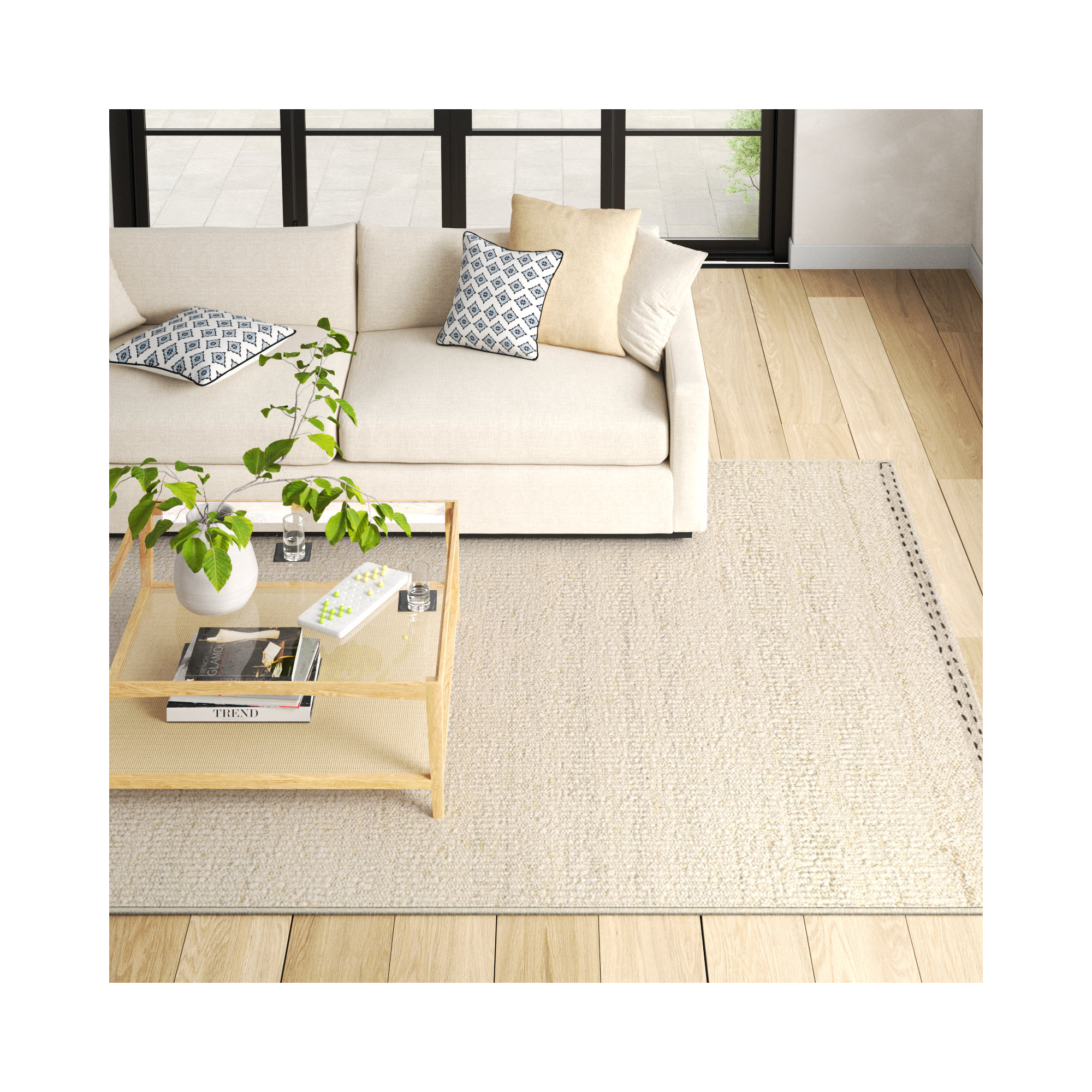 Halifax Handmade Wool Rug, Rectangle 8'10" x 12'