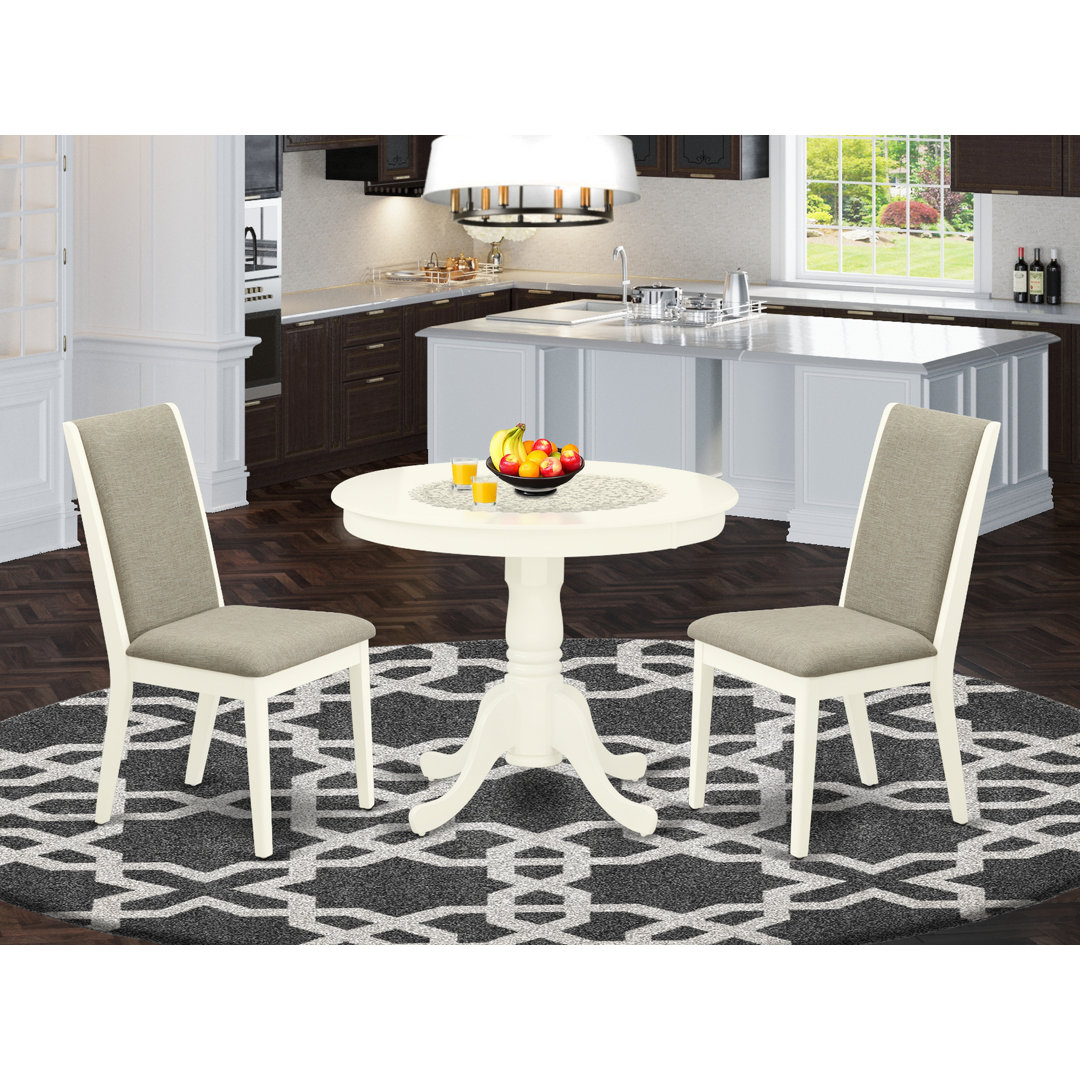 Segovia Rubberwood Solid Wood Dining Set Alcott Hill® Table 