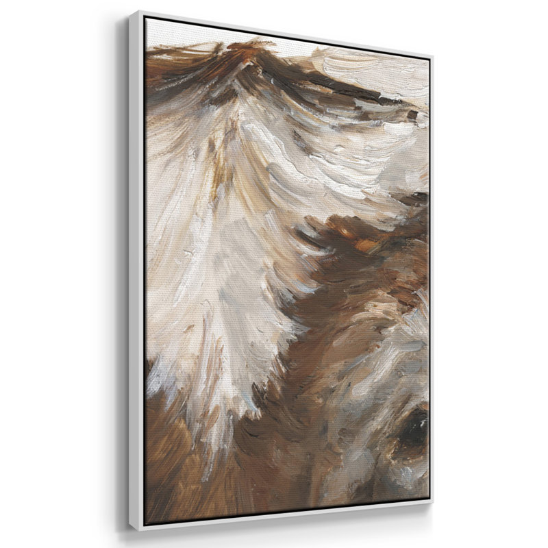 Steer Clear II - Multi Piece Framed Canvas, 24" H x 48" W x 2" D, White