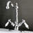 Kingston Brass Bel-Air Two-Handle 1-or-3 Hole Deck Mount Bathroom Faucet with Brass Pop-Up-28237306