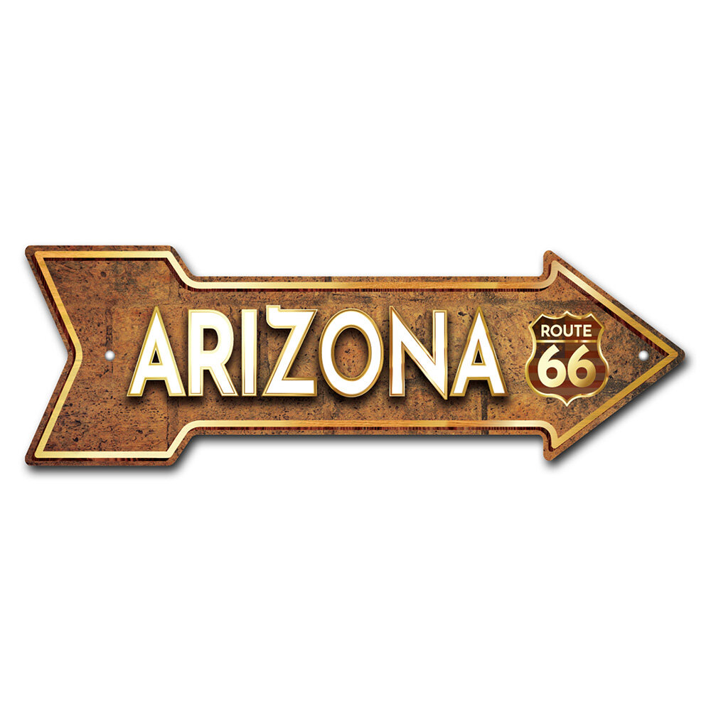 SignMission Arizona Route 66 Arrow Sign | Wayfair