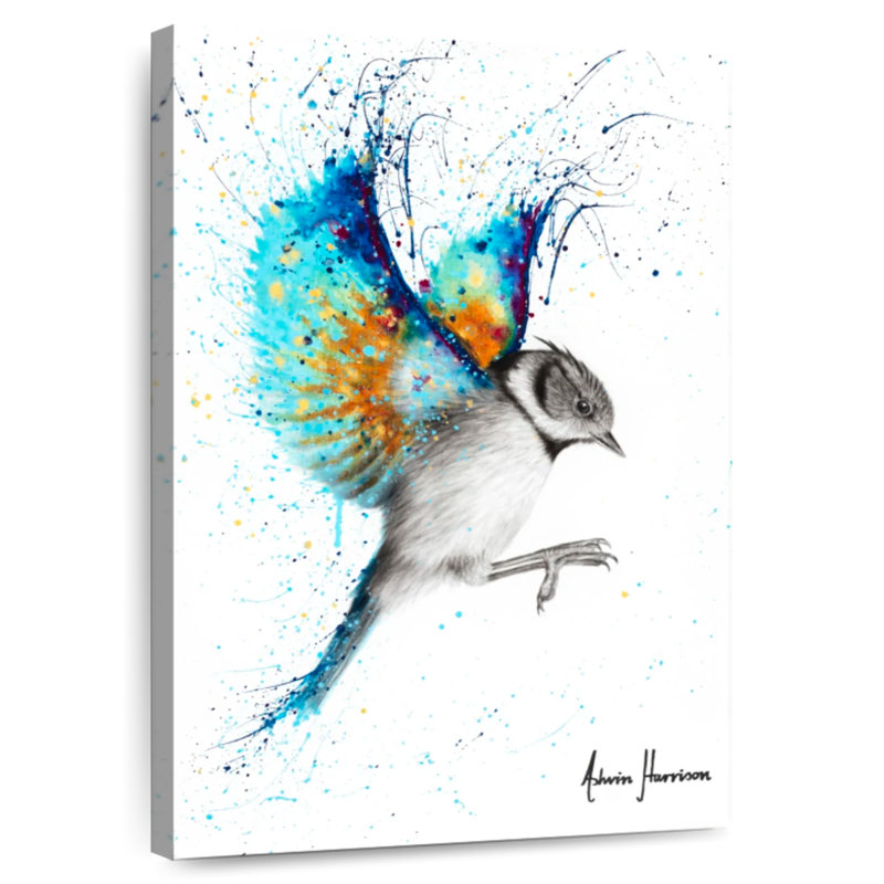 Brampt Golden Sunset Bird, 36" H x 24" W