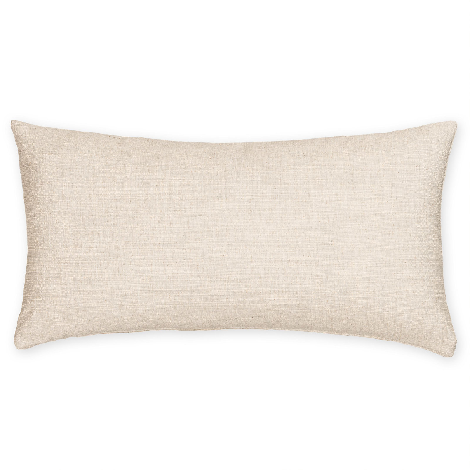 Indy Faux Linen Accent Pillow, Polyester, Cream, Rectangle 14"H x 36"W