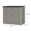 Latitude Run 140cm W 1170L Polypropylene Lockable Deck Box in Grey