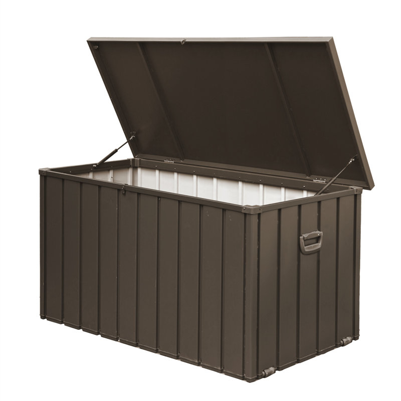 200 Gallon Outdoor Storage Deck Box Waterproof, 33.1" H x 54.3" W x 29.2" D, Dark Brown