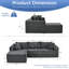 Canapé modulaire en forme de L Boneless-1621622864