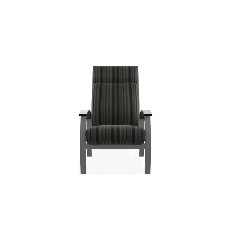 Chaise de patio inclinable avec coussins Askar, Aperçu de nuage, Noir P70, Graphite texturé