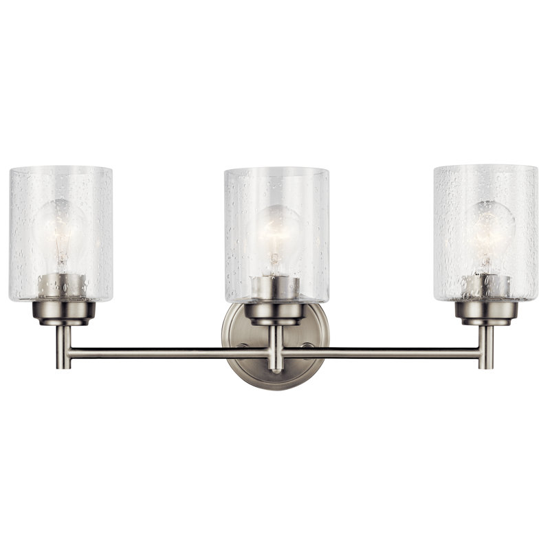 3 - Light Dimmable Vanity Light, Brushed Nickel