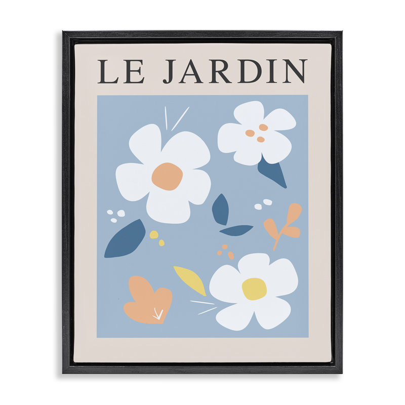Cadre flottant rebondissant Le Jardin, design par Anna Quach, Cadre flottant noir de jais, H 21 po x l 17 po
