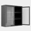 Armoire de rangement murale de style rétro avec portes en verre brumeux-106807004