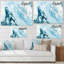 Vague bleue liquide - peinture sur toile-67237066-67237073
