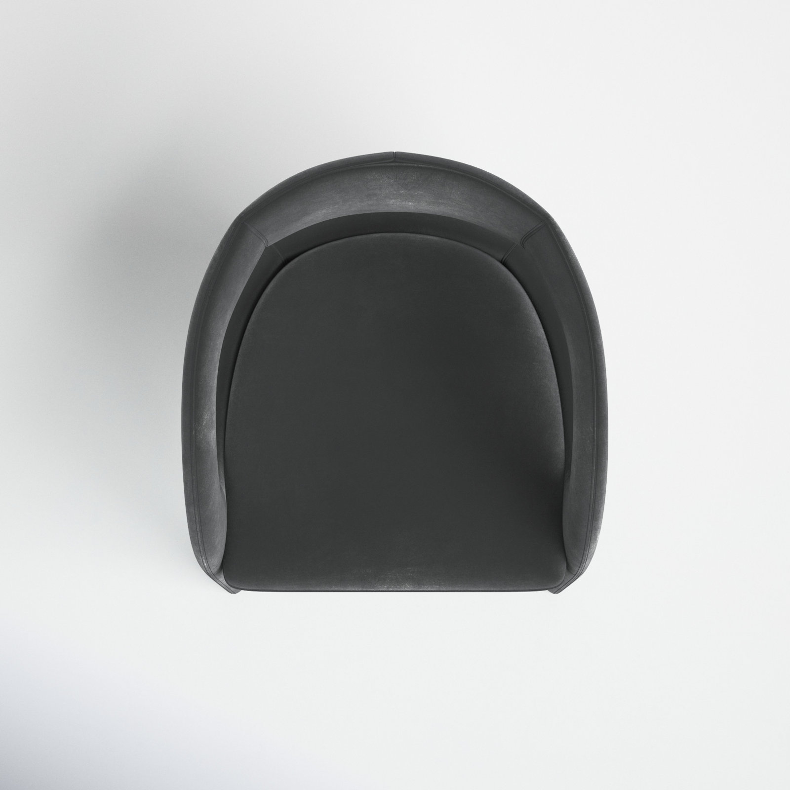 Hawkins Standard Upholstered Arm Chair, Charcoal Velvet